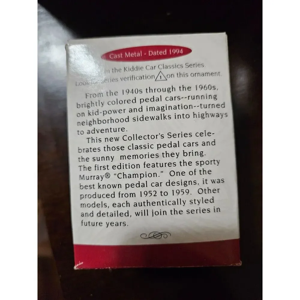 1994 Hallmark Keepsake Ornament Kiddie Car Classics No 1 Murray Champion